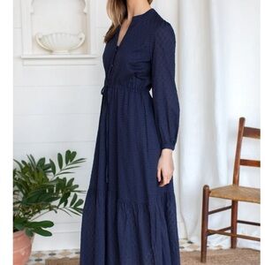 Emerson Frye Frances 3 Swiss dot Maritime, small NWT